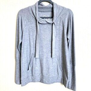 Chaser grey sweatshirt cowl neckline kangaroo pocket sweatshirt size S